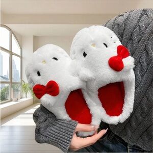 Hello Kitty Plush Slipper Slides, Hello Kitty Slippers, Cat Slippers